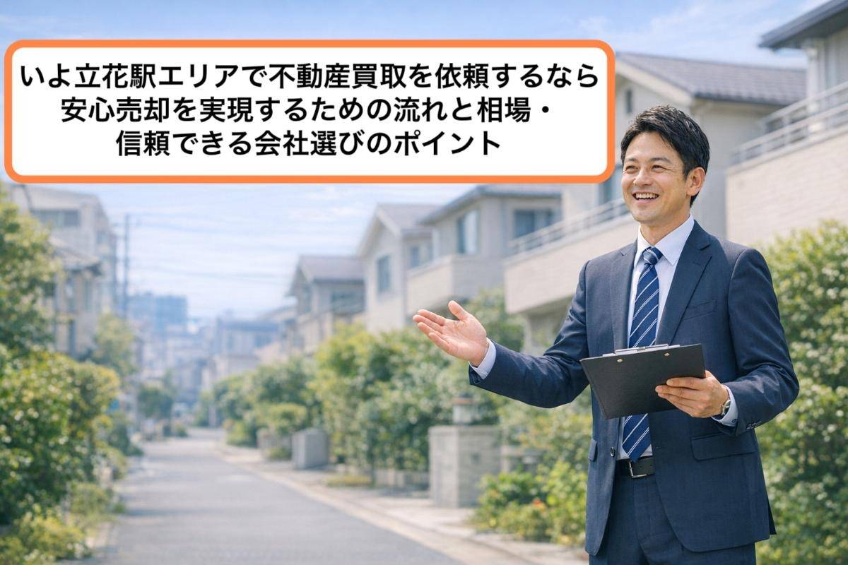 いよ立花駅エリアで不動産買取を依頼するなら安心売却を実現するための流れと相場・信頼できる会社選びのポイント