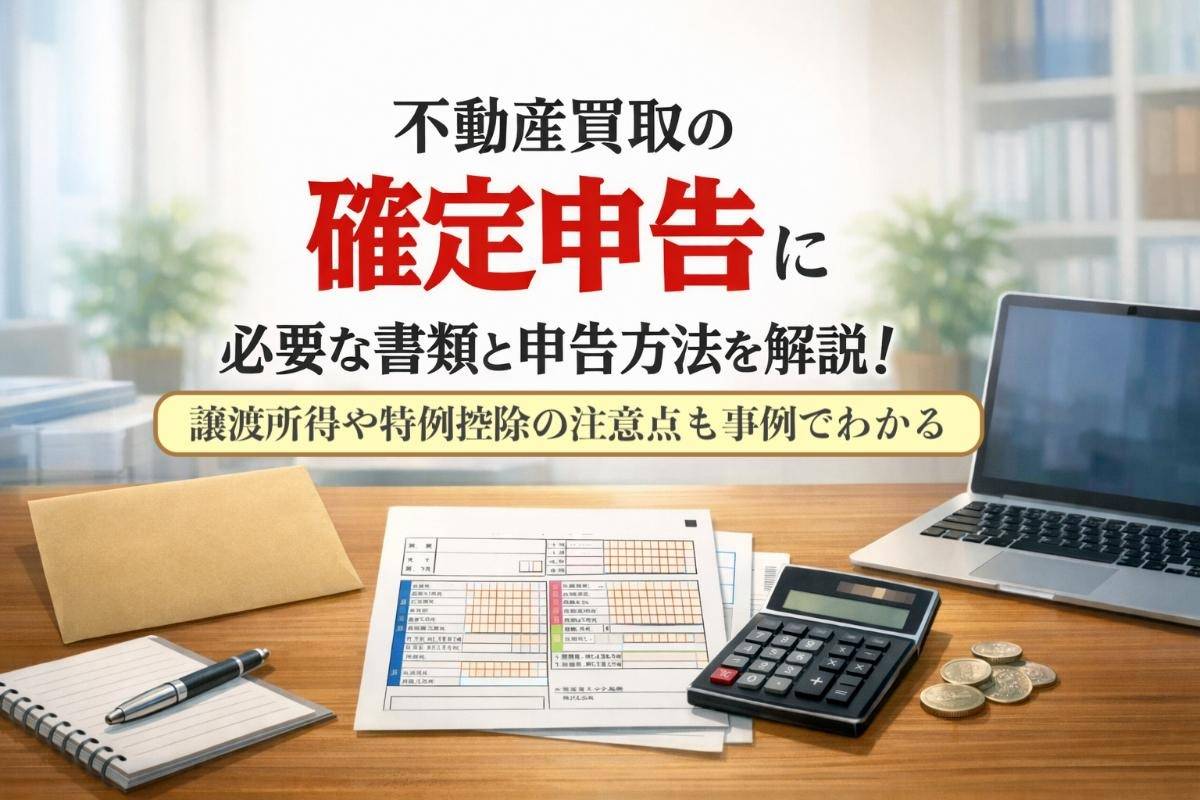 不動産買取の確定申告に必要な書類と申告方法を解説｜譲渡所得や特例控除の注意点も事例でわかる
