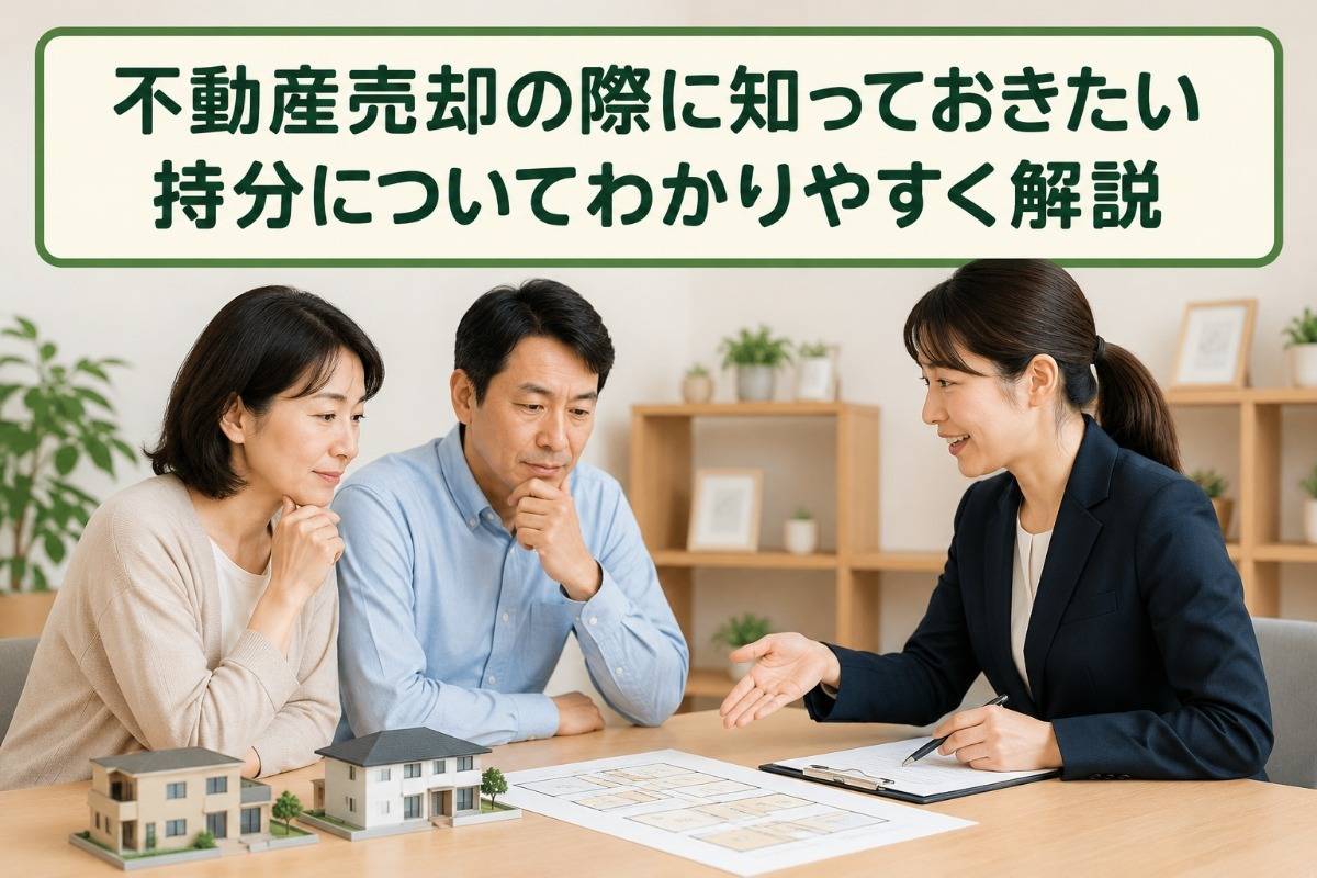 不動産売却の際に知っておきたい持分についてわかりやすく解説